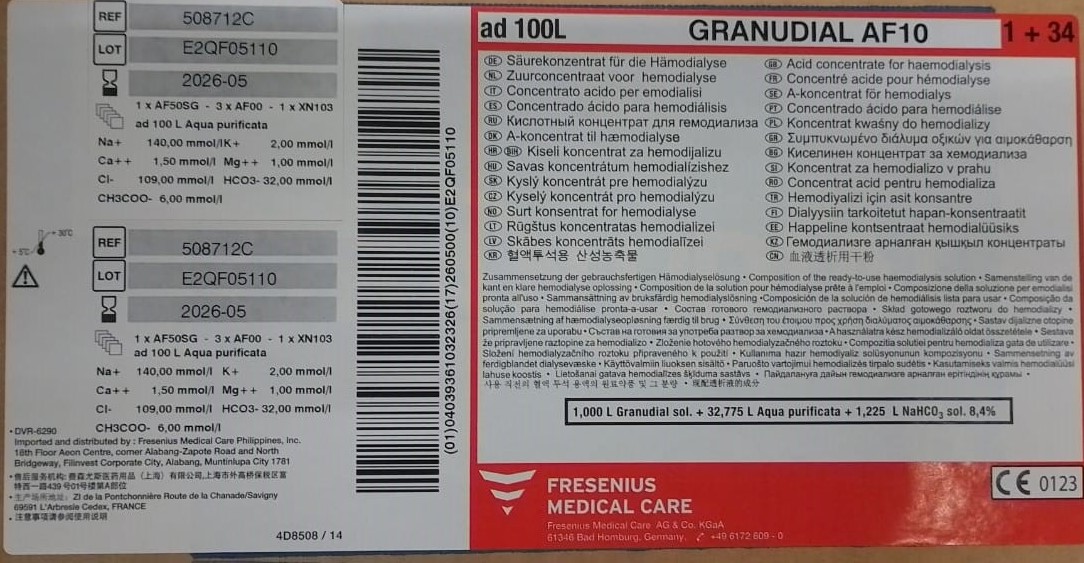 Granudial AF 10 Кислотний концентрат для гемодіалізу